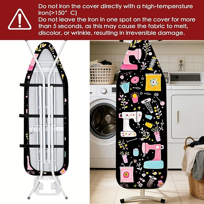 Nuxovilar Ironing Board Cover Needle Cotton 15x54 Inches | Ironing Board Cover - Image 6