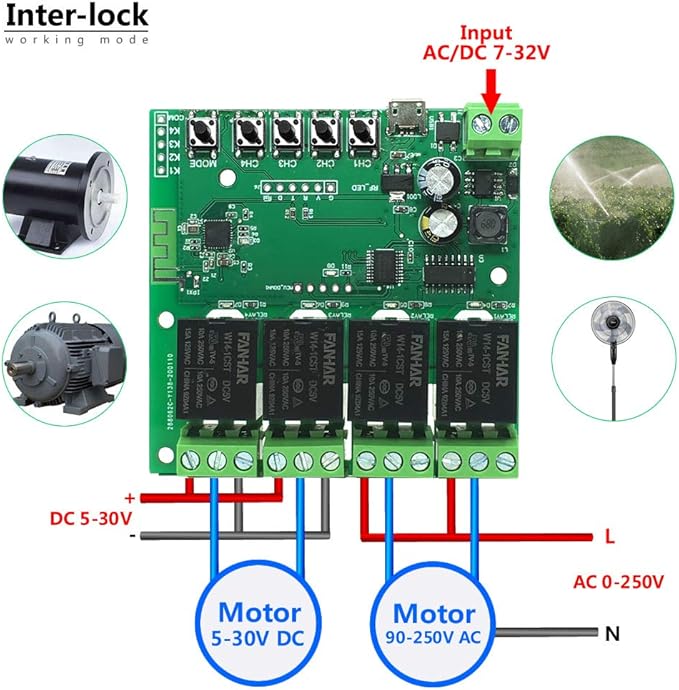 Newgoal 4-Channel WiFi Smart Switch Relay Module, TUYA/Smart Life App - Image 4