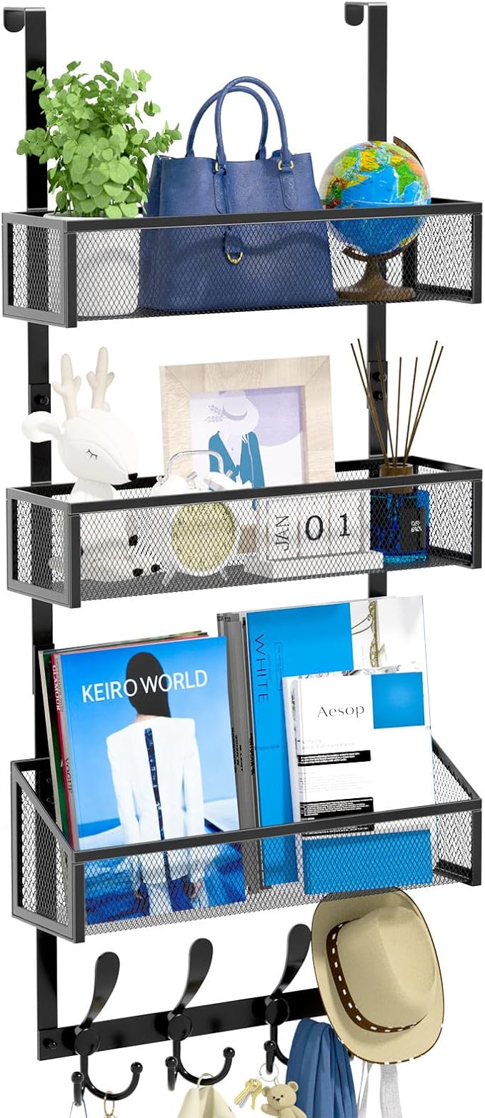Kaiferty Over The Door Hooks Organizer, Coat Rack Over The Door Storage Hanger by Kaiferty