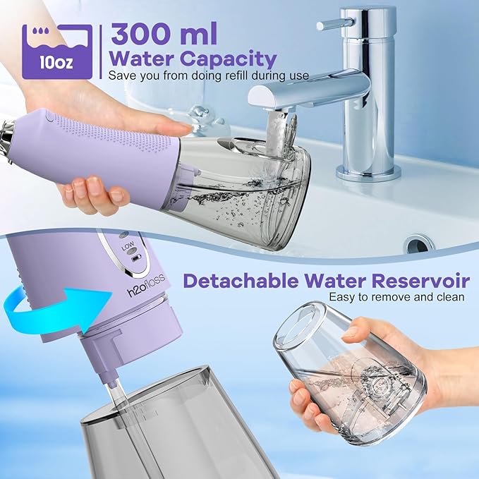 Water Dental Flosser Teeth Pick, H2ofloss Cordless Portable Oral Irrigator - Image 3