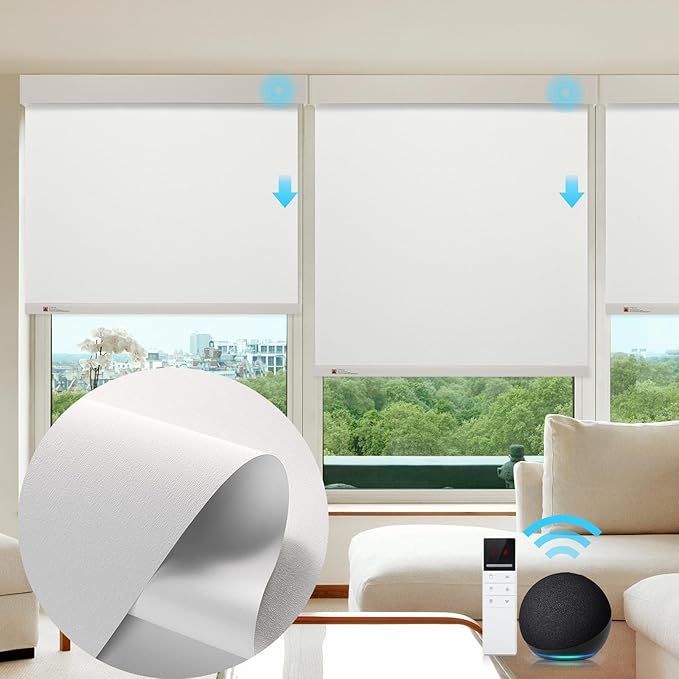 ZSTARR Motorized Smart Blind for Window, Automatic Blackout Roller Shade by ZSTARR
