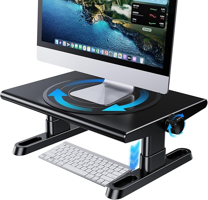 NIFBANG Monitor Stand Riser for Desk, 360°Rotation Freely Height Adjustable by by Unknown