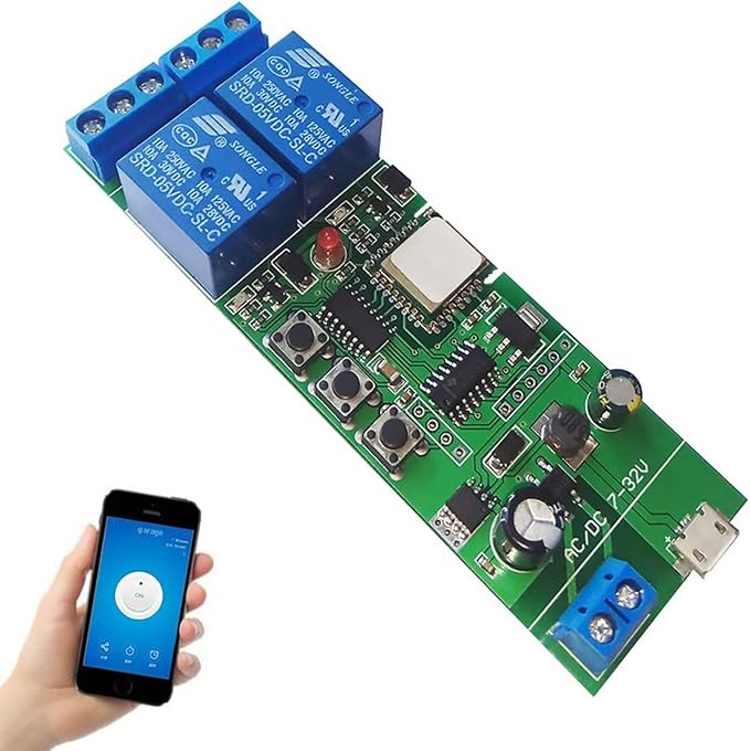 Newgoal Wireless Jog Relay momentary/self-Locking Switch Module DIY Smart Home by Newgoal