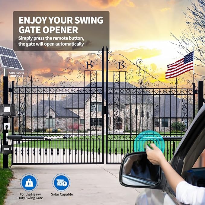 TOPENS A8132 Dual Swing Gate Opener Heavy Duty Automatic Gate Motor - Image 2