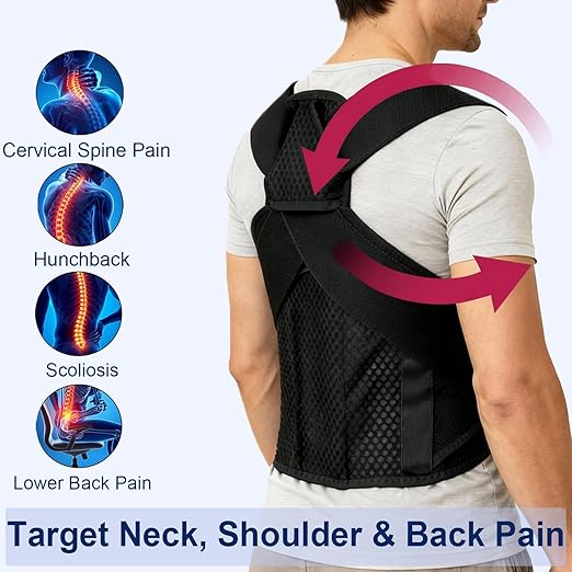 Back Posture Corrector Brace for Men & Women, Back-Anchored Shoulder Support - Image 8