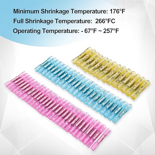 1500 PCS Heat Shrink Butt Connectors, 16-14 AWG 22-16 AWG 12-10 AWG Waterproof - Image 4