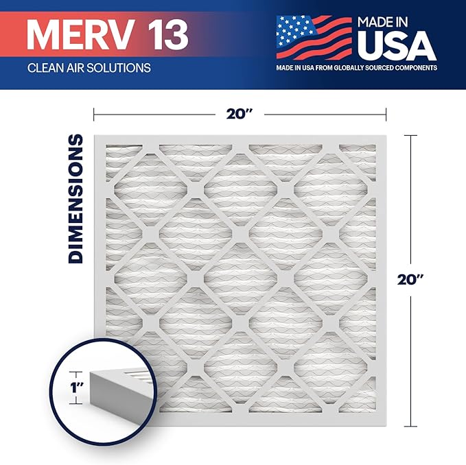 BNX 20x20x1 MERV 13 Air Filter 2 Pack - Image 2