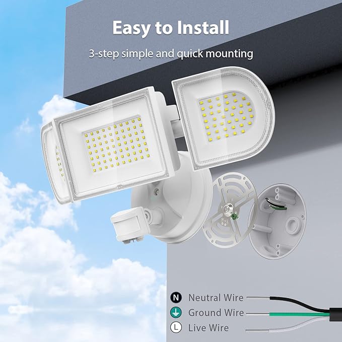 iMaihom 150W Motion Sensor Light Outdoor, 15000LM 6500K LED Security Floodlights - Image 7