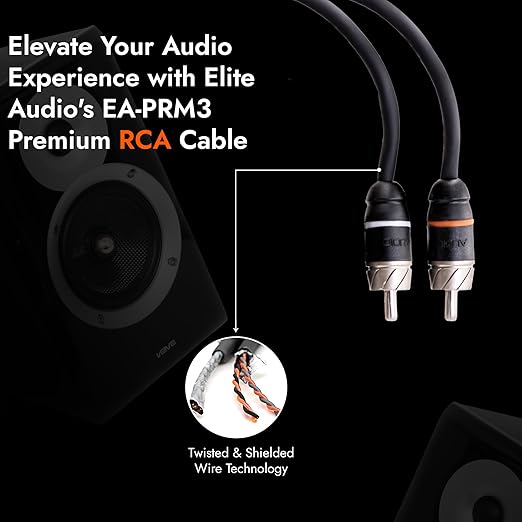 Elite Audio Premium Series 3ft. 2-Channel Car Audio RCA Cable – Double Shielded - Image 6