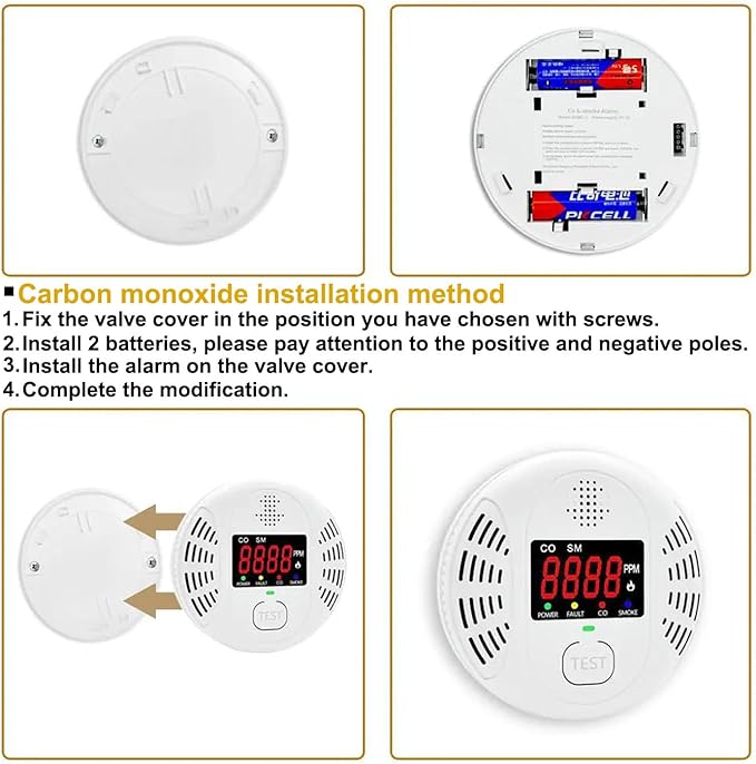 Vzmcov Carbon Monoxide and Smoke Detector Equipped - Image 5