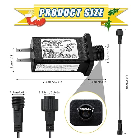 30V 0.4 A LED Controller with Extension Cord, Replacement Model JT-DC300V0400-F - Image 2