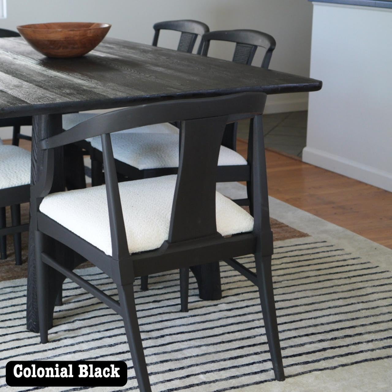 Dixie Belle No Pain Gel Stain - Colonial Black - Oil-Based Stain DIY Wood Stain for Projects - Deep Coverage, Wood Grain Enhancer
