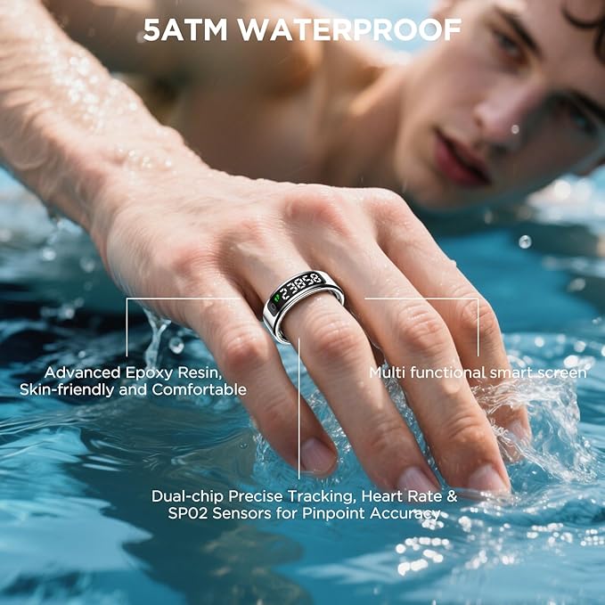 Smart Ring Health Tracker with Display Screen, Sleep Tracker with Heart Rate - Image 7