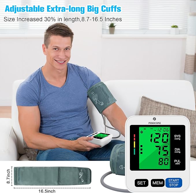 Panacare Blood Pressure Machine, Automatic Upper Arm Blood Pressure Monitor - Image 4