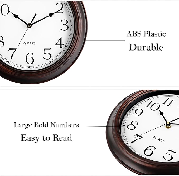 KECYET Wall Clocks Battery Operated Silent Non-Ticking Wall Clock 8.5 Inch - Image 8