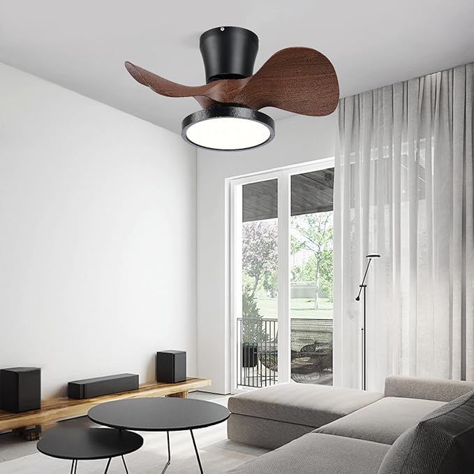 ocioc Quiet Ceiling Fan with LED Light 22 inch Large Air Volume Remote Control - Image 8