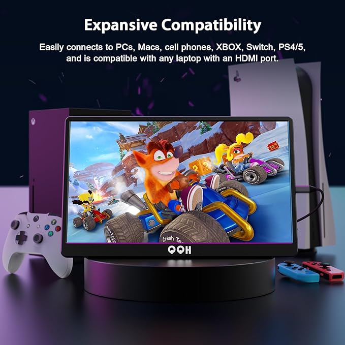 QQH Portable Monitor, 15.6" Portable Travel Monitor - Image 9
