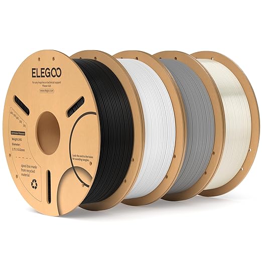 ELEGOO PLA Filament 1.75mm Bundle 4KG, 3D Printer Filament Bulk Dimensional by ELEGOO