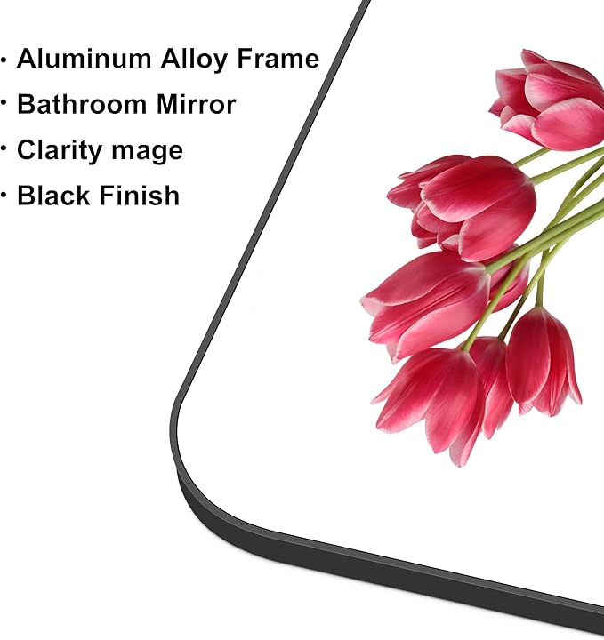 72" x 36"Bathroom Mirror, Matte Black Wall Mirror - Image 7