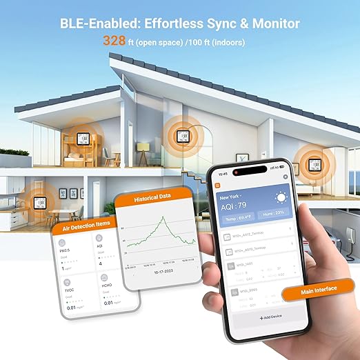 Temtop M10+ Indoor Air Quality Monitor, CO2 Monitor - Image 4