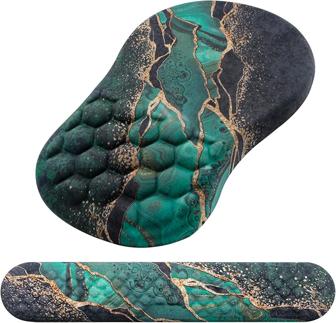 Mouse Pad Wrist Support, Laokiiy 2 in1 Keyboard Wrist Rest+ Ergonomic Mouse Pad by Laokiiy