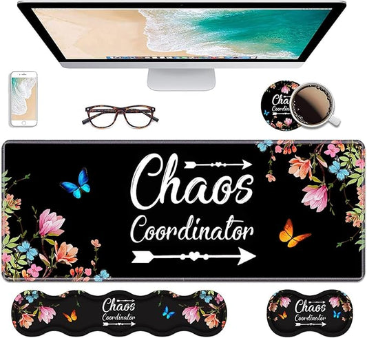 Ergonomic Keyboard Wrist Rest & Mouse Pad Wrist Rest Set, Chaos Coordinator by Unknown
