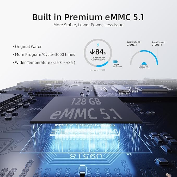 MeLE Quieter3C Fanless Mini PC, Celeron N5105, 8GB RAM, 128GB Storage, - Image 4