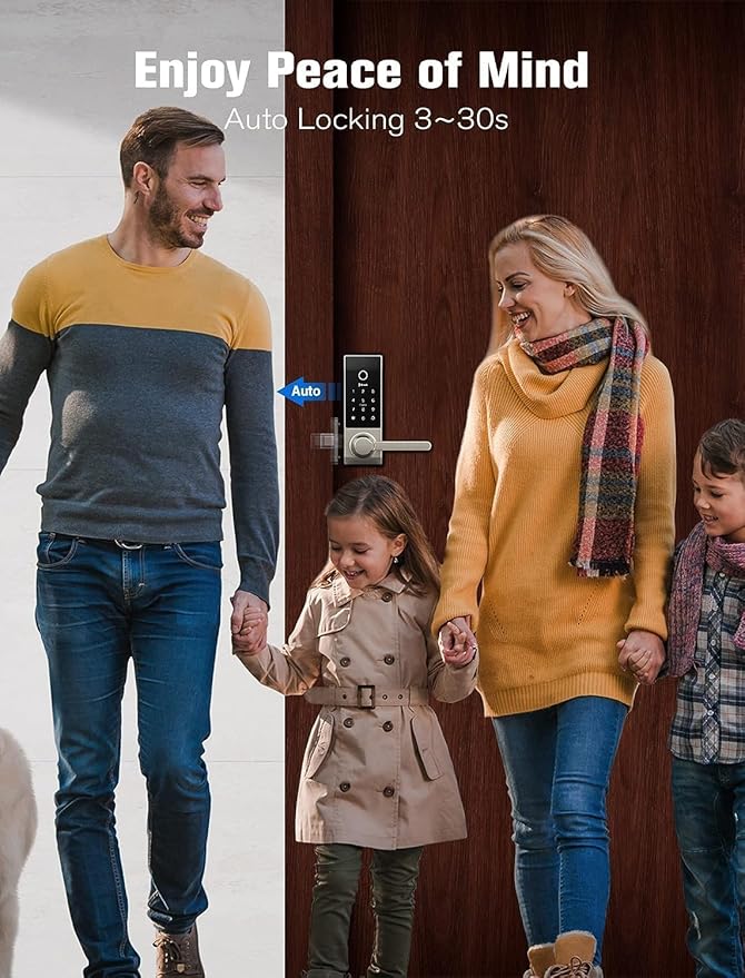 Smart Lock Doorbell Fingerprint Smart Door Lock Deadbolt - Image 4