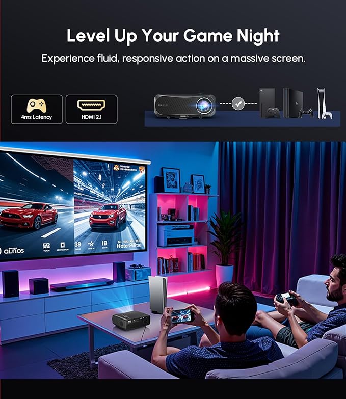 4K HDR10+ Google TV Projector for Home Theater 2200 ANSI Smart Daytime Projector - Image 6