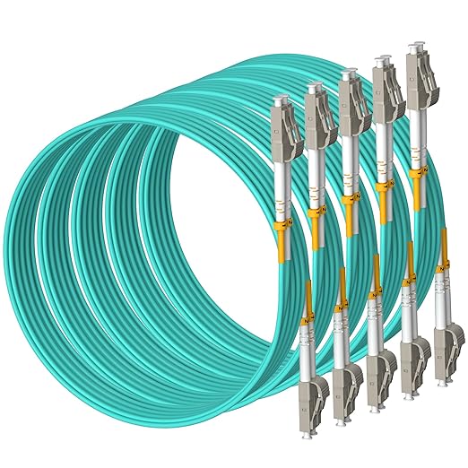 Fibergaga 5Pack-0.2M OM3 LC to LC Fiber Patch Cable, OD-2.0mm Fiber Optic Cable - Image 8