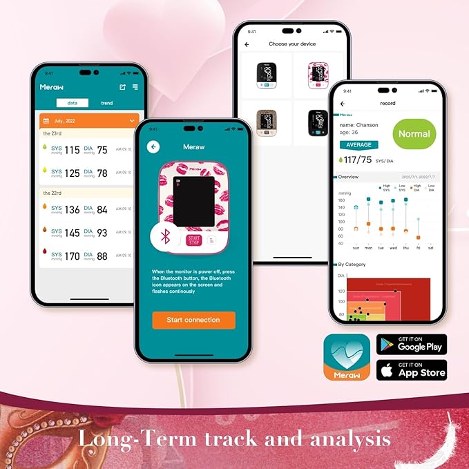 Meraw Blood Pressure Monitor Home Use, Blood Pressure Cuff Digital Arm - Image 2