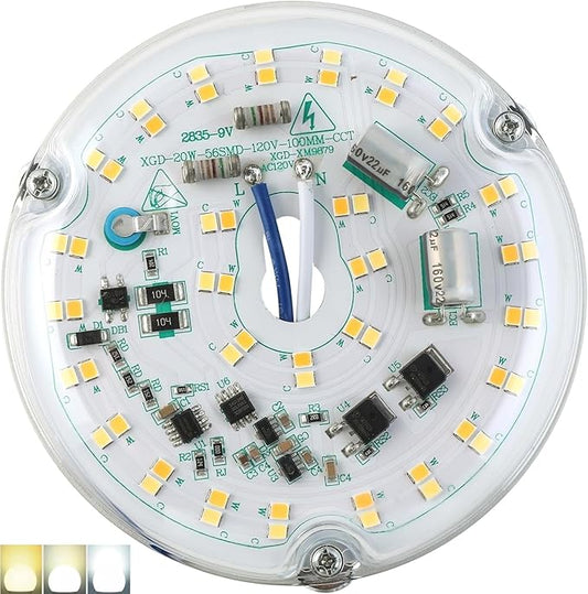 HAOLEDI 4'' 20W LED Ceiling Fan Light Retrofit Kit, Ceiling Light Replacement by HAOLEDI