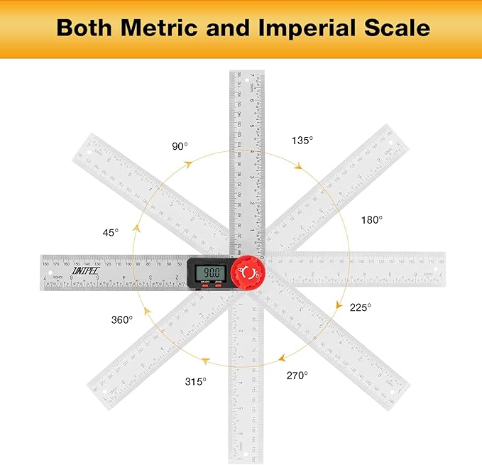 UNIPEC Digital Angle Finder Protractor, Angle Finder Ruler, Stainless steel - Image 4
