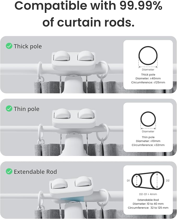 2025 Automatic Curtain Opener 3 Rod - Image 5