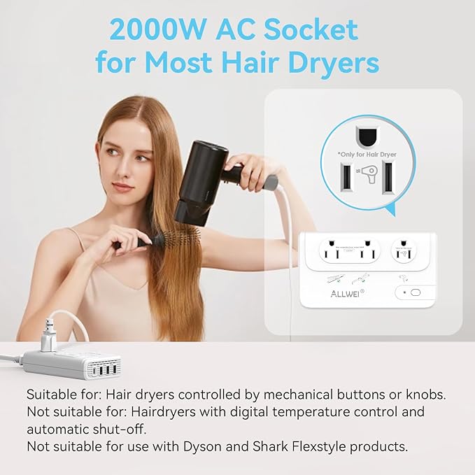 ALLWEI 2000W Travel Voltage Converter 220v to 110v Converter - Image 3