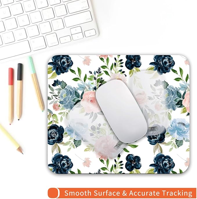 Armanza Square Mouse Pad Pretty Flowers, Personalized Premium-Textured Custom - Image 4