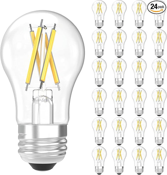 Sunco 24 Pack A15 Light Bulb LED, Edison Style Bulb, Dimmable Vintage Filament by SuncoLighting