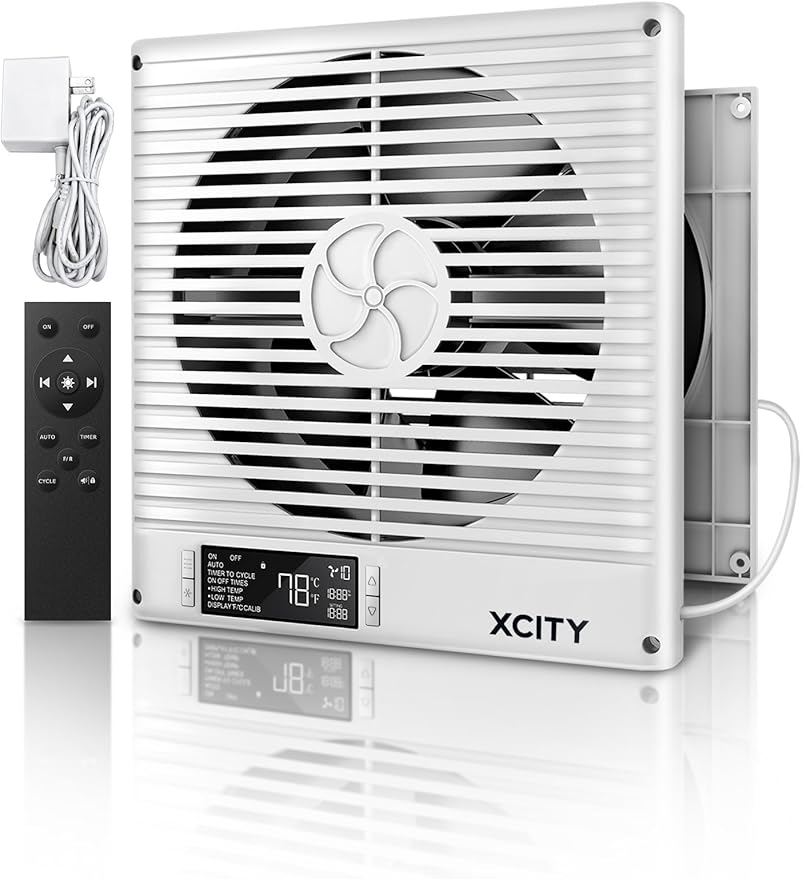 Xcity 8-Inch Room to Room Fan, Through-the-Wall Air Transfer Fan by Unknown