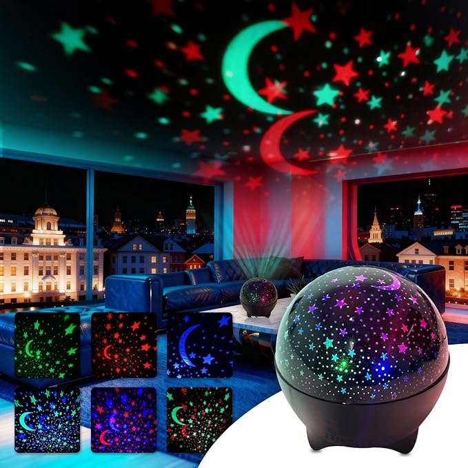 MAXROCK Star & Moon Projector, Galaxy Projector, Bedroom Decoration, Star and by MAXROCK