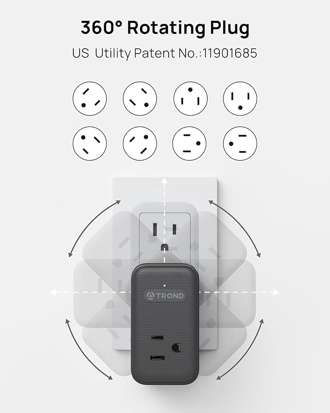 TROND 2 Pack Outlet Extender - Image 3