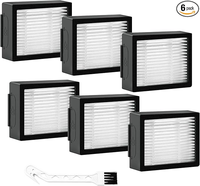 6 Pack Roomba Filters Fit for i-Robot Roomba I J E Series E5 E6 E7 i3 i3+ i4 i6 by puxyblue