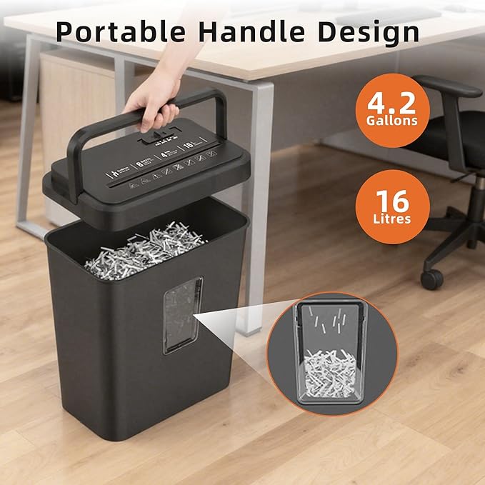 8-Sheet Cross Cut Paper Shredder P-4 Security - Image 6