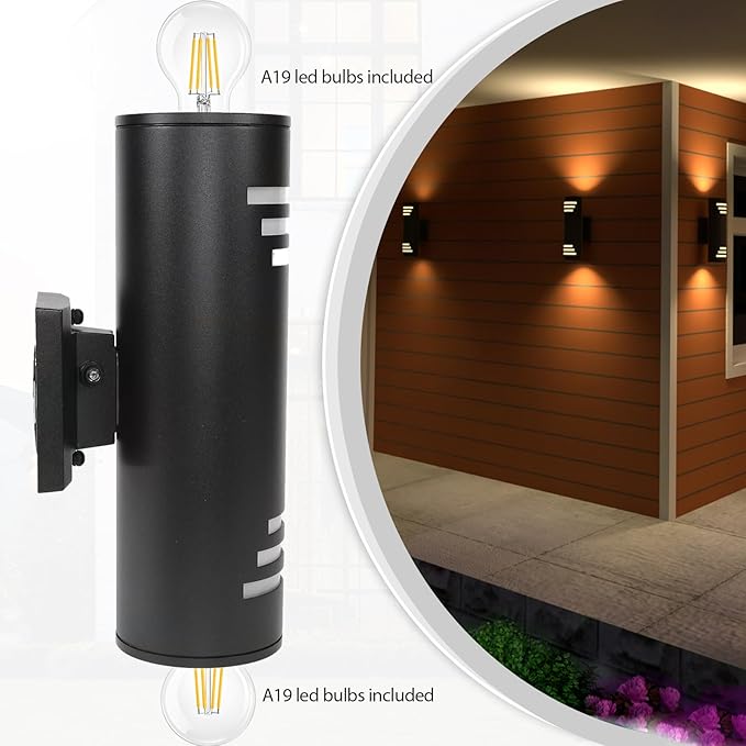 rosykite Dusk to Dawn Porch Lights Outdoor 2 Pack, Modern Exterior Lighting - Image 3