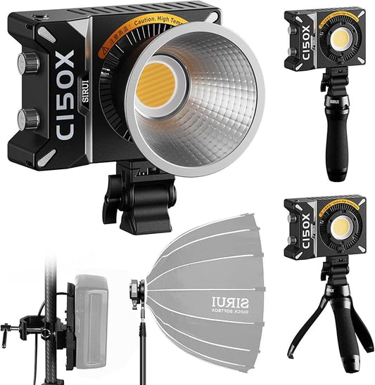SIRUI Super Bulbs C150X Combo 150W LED Video Light, COB Portable Photography by SIRUI