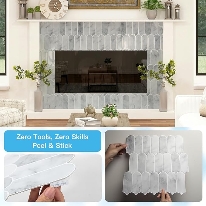 Art3d 12 x 12 Inch Heavy-Duty Peel and Stick Backsplash, Self-adhesive Wall - Image 8