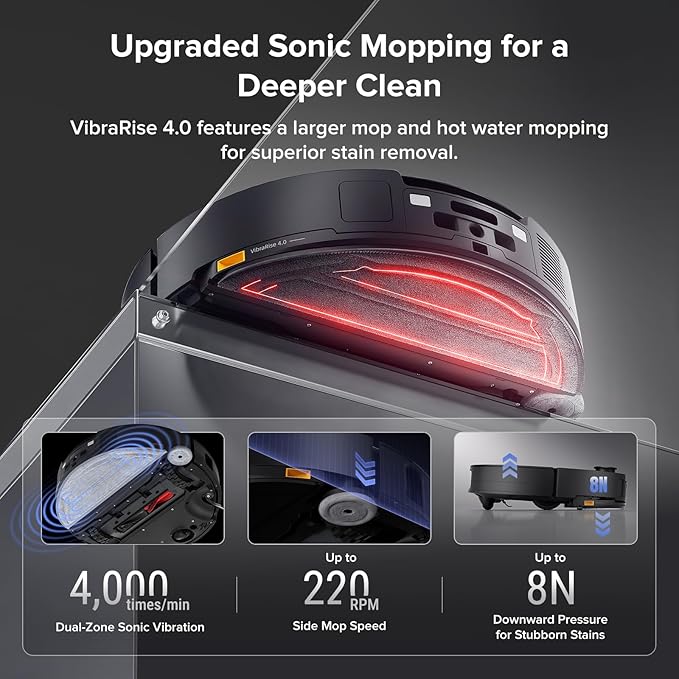roborock Saros 10 Robot Vacuum and Mop, 000Pa Suction, AI Obstacle Avoidance - Image 4