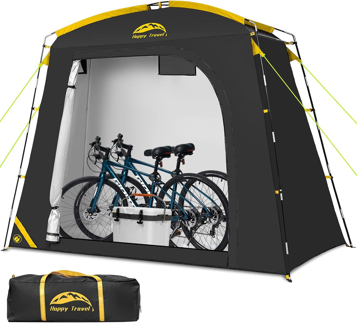 happy travel bike storage shed tent, waterproof portable, main product view