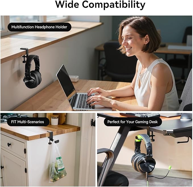 OneOdio MTL99 Foldable Headphone Stand, Metal Headset Holder Space-Saving Table - Image 3
