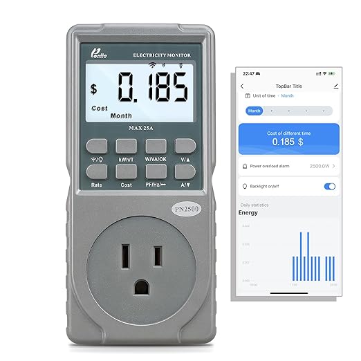 Poniie PN2500 Professional NEMA 5-15 Wi-Fi Wireless Level 1 EV Charger by Poniie