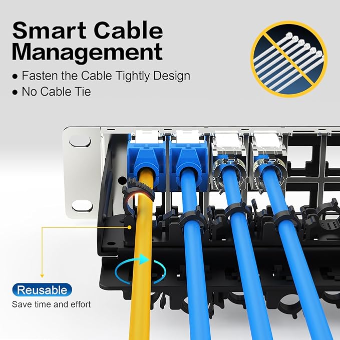 PBAEGAV 48 Port Patch Panel Blank UTP/STP 1U 19" Keystone Patch Panel - Image 3